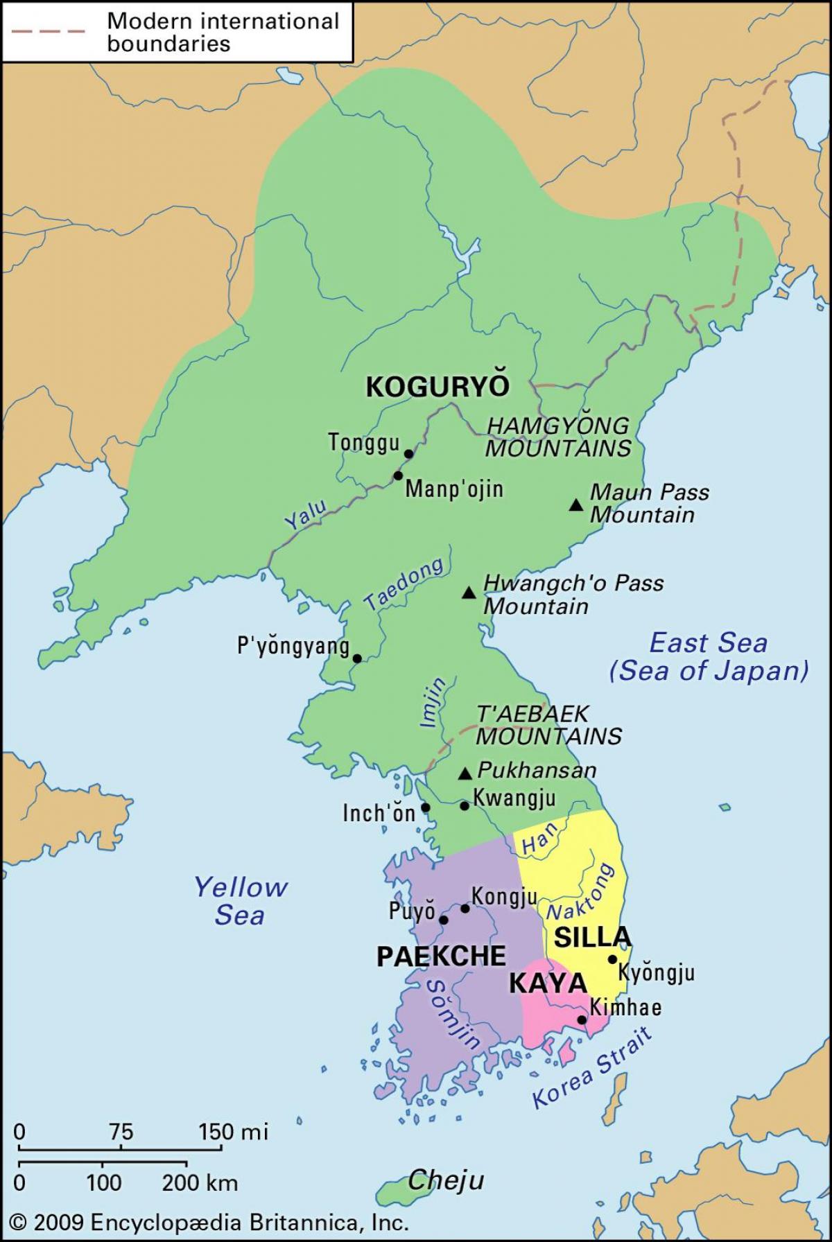 Mapa histórico de Corea del Sur (ROK)