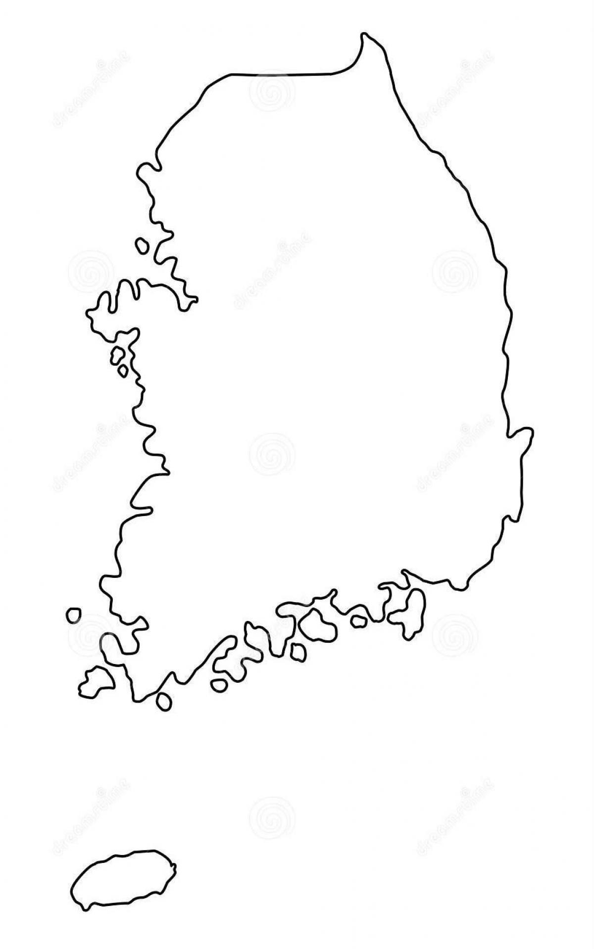 Mapa de contornos de Corea del Sur (ROK)