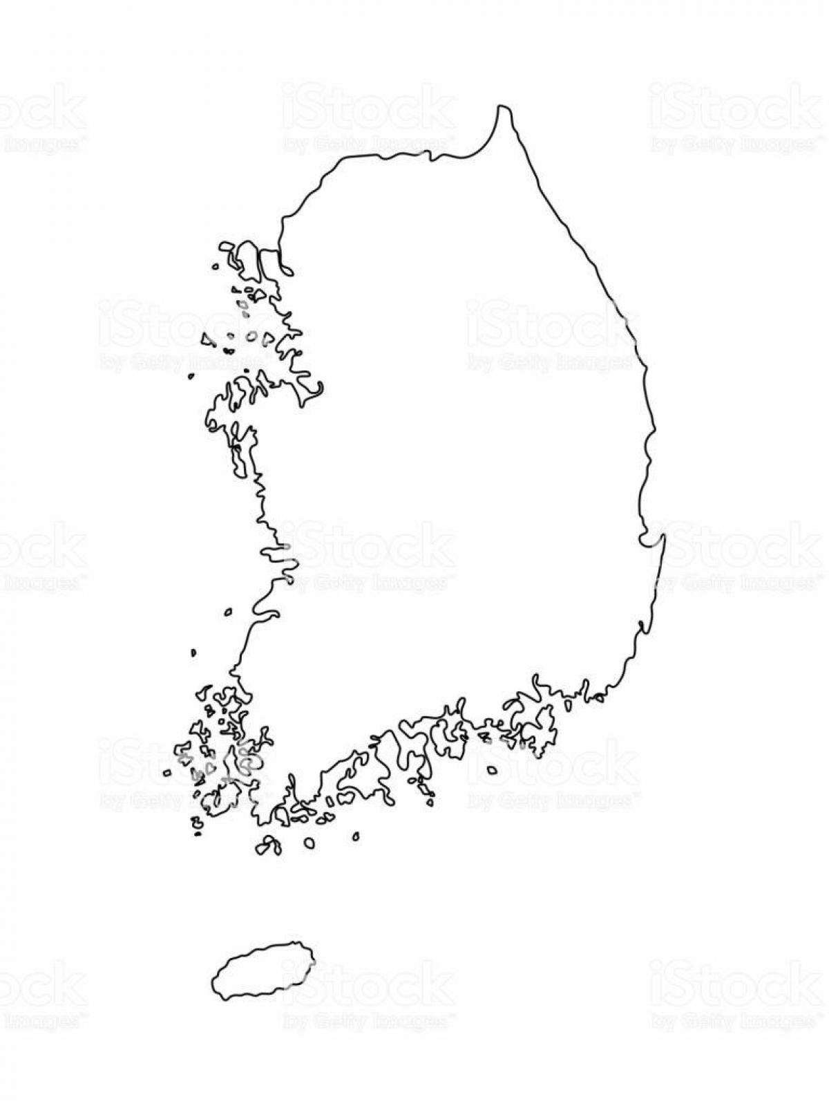Mapa vacío de Corea del Sur (ROK)